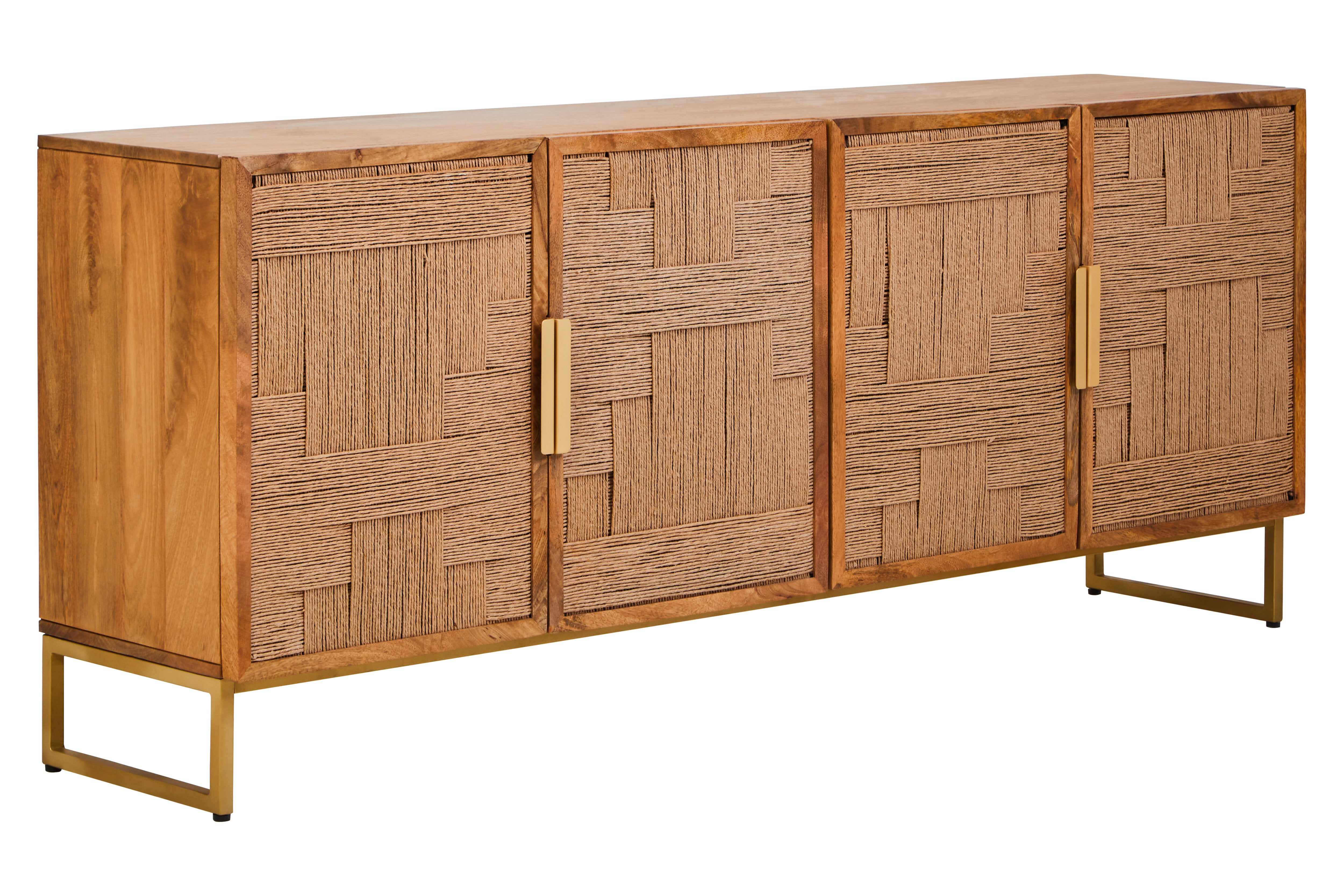 Santana Natural Mango Wood & Rope Detail Sideboard